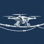 DRONE VOLT LineDrone inspectant une ligne électrique sous tension lors du salon CIGRE 2026