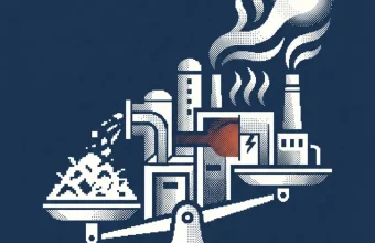 Chantier d'unité de valorisation énergétique avec logo Eiffage en arrière-plan