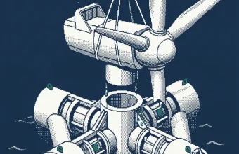 usine éoliennes offshore france — illustration