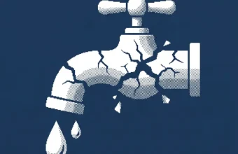 Réservoir asséché illustrant la sécheresse 2026 eau et ses enjeux