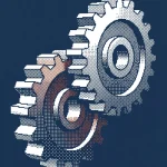 Bâtiment industriel et convoyeurs de tri de métaux avec logo Derichebourg et Scholz