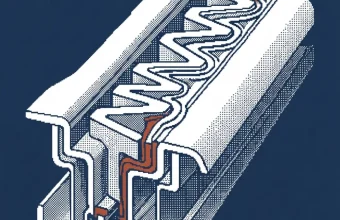 Logo de Compagnie de Saint‑Gobain et illustration d'infrastructures routières et ponts.